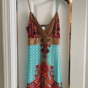 Venus medallion spaghetti strap maxi dress. Sz SM